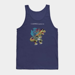 Clanosaurus Rex CAMPBELLsaurus rex Campbell MODERN Scotland Ireland Family Tartan Tank Top